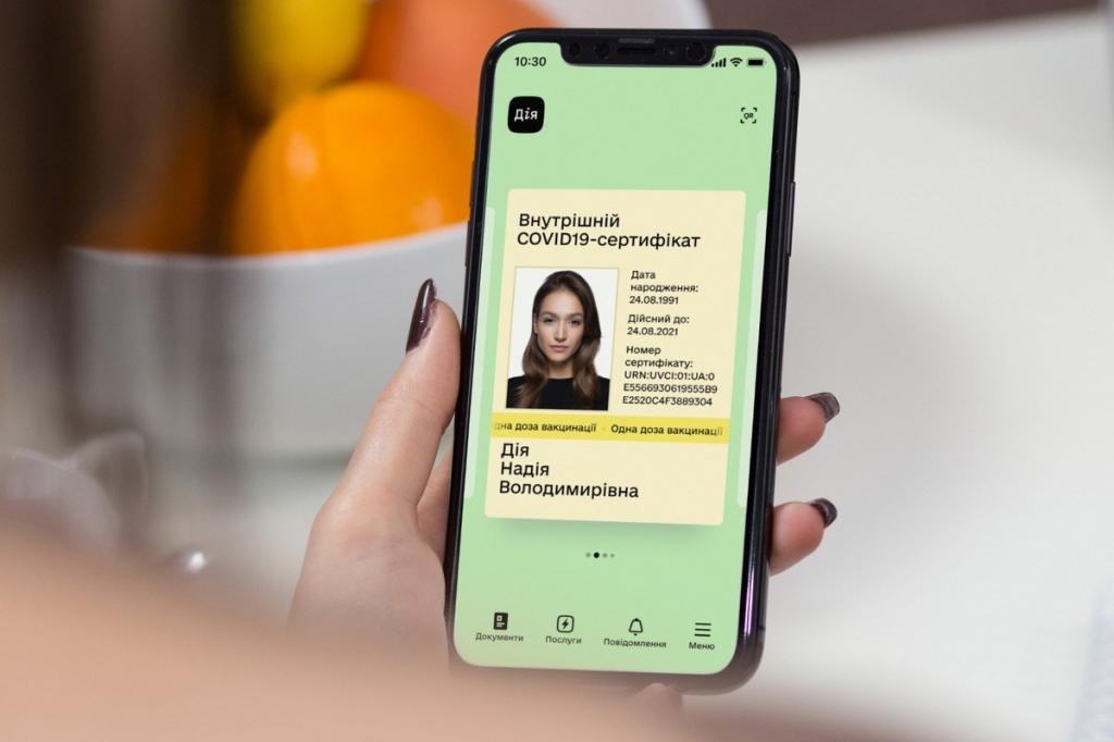 СЕРТИФІКАТ У СМАРТФОНІ